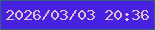 文字の大きさ：4、枠の色：385f7f、背景の色：4721e0、文字の色：dfbec7 無料ブログパーツのブログ時計