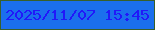 文字の大きさ：3、枠の色：38602a、背景の色：1b6fed、文字の色：2118f9 無料ブログパーツのブログ時計
