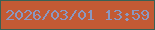 文字の大きさ：5、枠の色：386154、背景の色：c35a34、文字の色：8a98c1 無料ブログパーツのブログ時計