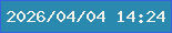 文字の大きさ：3、枠の色：3861de、背景の色：2989ae、文字の色：f2f2eb 無料ブログパーツのブログ時計