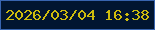 文字の大きさ：2、枠の色：3864af、背景の色：011530、文字の色：cebc0d 無料ブログパーツのブログ時計