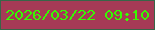 文字の大きさ：2、枠の色：386548、背景の色：a63a56、文字の色：37fa01 無料ブログパーツのブログ時計