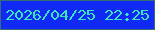 文字の大きさ：4、枠の色：386e72、背景の色：1129f5、文字の色：3be6bc 無料ブログパーツのブログ時計