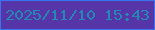 文字の大きさ：3、枠の色：3872f1、背景の色：5635a9、文字の色：2588b4 無料ブログパーツのブログ時計