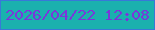 文字の大きさ：1、枠の色：3879d8、背景の色：1bb1ae、文字の色：7a37da 無料ブログパーツのブログ時計