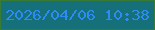 文字の大きさ：3、枠の色：387b34、背景の色：157079、文字の色：2c8cf4 無料ブログパーツのブログ時計