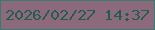 文字の大きさ：2、枠の色：387b72、背景の色：8c6a7b、文字の色：225d50 無料ブログパーツのブログ時計