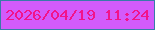 文字の大きさ：2、枠の色：387ba9、背景の色：d35bfb、文字の色：f2138a 無料ブログパーツのブログ時計