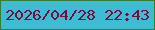 文字の大きさ：4、枠の色：387d32、背景の色：3dbcd3、文字の色：740e40 無料ブログパーツのブログ時計