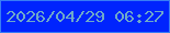 文字の大きさ：5、枠の色：387df4、背景の色：0024fd、文字の色：6ea9c9 無料ブログパーツのブログ時計