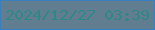 文字の大きさ：1、枠の色：387fc0、背景の色：607e90、文字の色：308787 無料ブログパーツのブログ時計