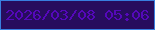 文字の大きさ：3、枠の色：387fdf、背景の色：270d5d、文字の色：5508ba 無料ブログパーツのブログ時計
