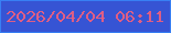 文字の大きさ：2、枠の色：387ff3、背景の色：3654d4、文字の色：de5e85 無料ブログパーツのブログ時計