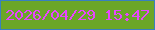 文字の大きさ：2、枠の色：3880c0、背景の色：6ba628、文字の色：e845fe 無料ブログパーツのブログ時計