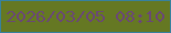 文字の大きさ：5、枠の色：38819b、背景の色：657823、文字の色：6a4a72 無料ブログパーツのブログ時計