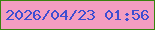 文字の大きさ：3、枠の色：38830e、背景の色：f39dc1、文字の色：3e4dd1 無料ブログパーツのブログ時計