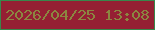 文字の大きさ：3、枠の色：38874b、背景の色：952033、文字の色：8b8640 無料ブログパーツのブログ時計
