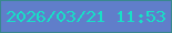 文字の大きさ：4、枠の色：38888e、背景の色：607eca、文字の色：18dfc7 無料ブログパーツのブログ時計