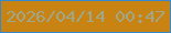 文字の大きさ：2、枠の色：3889cb、背景の色：c88312、文字の色：9fa78a 無料ブログパーツのブログ時計