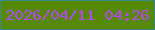 文字の大きさ：3、枠の色：388a85、背景の色：568900、文字の色：b048ed 無料ブログパーツのブログ時計