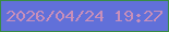 文字の大きさ：1、枠の色：388c43、背景の色：6170d9、文字の色：c88fba 無料ブログパーツのブログ時計