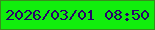 文字の大きさ：2、枠の色：388d1c、背景の色：11ee0c、文字の色：28016a 無料ブログパーツのブログ時計