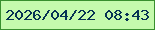 文字の大きさ：4、枠の色：388f2e、背景の色：c5faad、文字の色：073254 無料ブログパーツのブログ時計