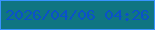 文字の大きさ：2、枠の色：3893ff、背景の色：0f7582、文字の色：0b51c9 無料ブログパーツのブログ時計