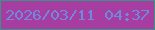 文字の大きさ：4、枠の色：389487、背景の色：a83da1、文字の色：7088de 無料ブログパーツのブログ時計