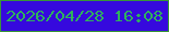 文字の大きさ：3、枠の色：389637、背景の色：3609de、文字の色：2fb15d 無料ブログパーツのブログ時計