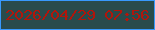 文字の大きさ：2、枠の色：3899fd、背景の色：294b4c、文字の色：b2150b 無料ブログパーツのブログ時計