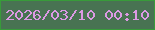 文字の大きさ：3、枠の色：389b3a、背景の色：487352、文字の色：dc99e4 無料ブログパーツのブログ時計