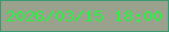 文字の大きさ：2、枠の色：389b71、背景の色：9aa18d、文字の色：2def46 無料ブログパーツのブログ時計