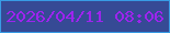 文字の大きさ：3、枠の色：389be4、背景の色：364a95、文字の色：9e24ee 無料ブログパーツのブログ時計