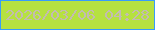 文字の大きさ：5、枠の色：389cfb、背景の色：b6e141、文字の色：c3bcb1 無料ブログパーツのブログ時計