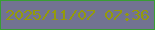 文字の大きさ：3、枠の色：389e34、背景の色：727392、文字の色：949a0b 無料ブログパーツのブログ時計