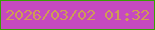 文字の大きさ：2、枠の色：38a004、背景の色：c64ac0、文字の色：cf9d55 無料ブログパーツのブログ時計