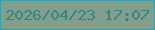 文字の大きさ：2、枠の色：38a2ac、背景の色：829e8d、文字の色：358481 無料ブログパーツのブログ時計