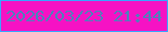 文字の大きさ：1、枠の色：38a5fe、背景の色：f612c4、文字の色：4e81bb 無料ブログパーツのブログ時計