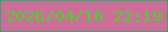 文字の大きさ：2、枠の色：38a768、背景の色：cd6d9a、文字の色：47d629 無料ブログパーツのブログ時計