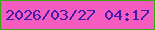 文字の大きさ：5、枠の色：38a811、背景の色：f45cc0、文字の色：431bab 無料ブログパーツのブログ時計