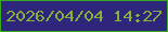 文字の大きさ：2、枠の色：38a81e、背景の色：2e267b、文字の色：88af39 無料ブログパーツのブログ時計