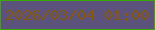文字の大きさ：1、枠の色：38a900、背景の色：5c537c、文字の色：87570d 無料ブログパーツのブログ時計