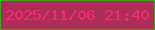 文字の大きさ：3、枠の色：38a912、背景の色：ab2d5a、文字の色：f8286b 無料ブログパーツのブログ時計