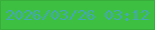 文字の大きさ：3、枠の色：38ad3b、背景の色：3dc041、文字の色：46a7b4 無料ブログパーツのブログ時計