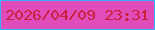 文字の大きさ：5、枠の色：38affd、背景の色：e04cb9、文字の色：cb213f 無料ブログパーツのブログ時計