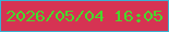 文字の大きさ：4、枠の色：38b2d4、背景の色：d63353、文字の色：49d82c 無料ブログパーツのブログ時計