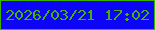 文字の大きさ：3、枠の色：38b302、背景の色：0c05f6、文字の色：46b00e 無料ブログパーツのブログ時計