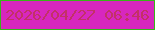 文字の大きさ：3、枠の色：38b519、背景の色：d727be、文字の色：c33167 無料ブログパーツのブログ時計