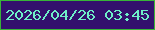 文字の大きさ：3、枠の色：38b538、背景の色：33116d、文字の色：6ef0c8 無料ブログパーツのブログ時計